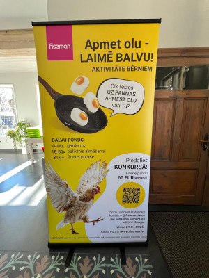 Rollup, fotosienas, tekstila stendi